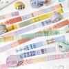 Journal GO 1.8x300cm Basic Grid Style Decorative Tape Striped Fragments Journaling Scrapbook Washi Tape School Stationery