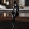 Figurina Moderna per la Meditazione Figure del Pensatore Stampate in 3D Ornamenti, Sculture Minimaliste di Arte Astratta Elegante Decorazione da Appendere da Tavolo per Casa Ufficio