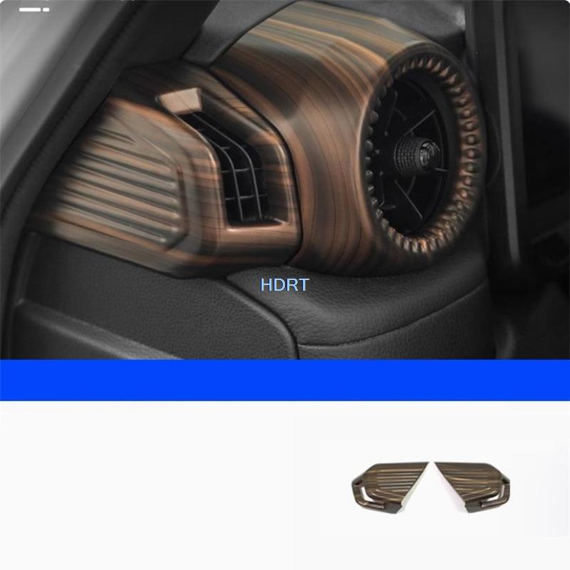 Car Style Gear Shift Lift Switch Panel Air Vent Outlet Cover Peach Wood Interior For Toyota Land Cruiser 250 Prado LC250 2024 +
