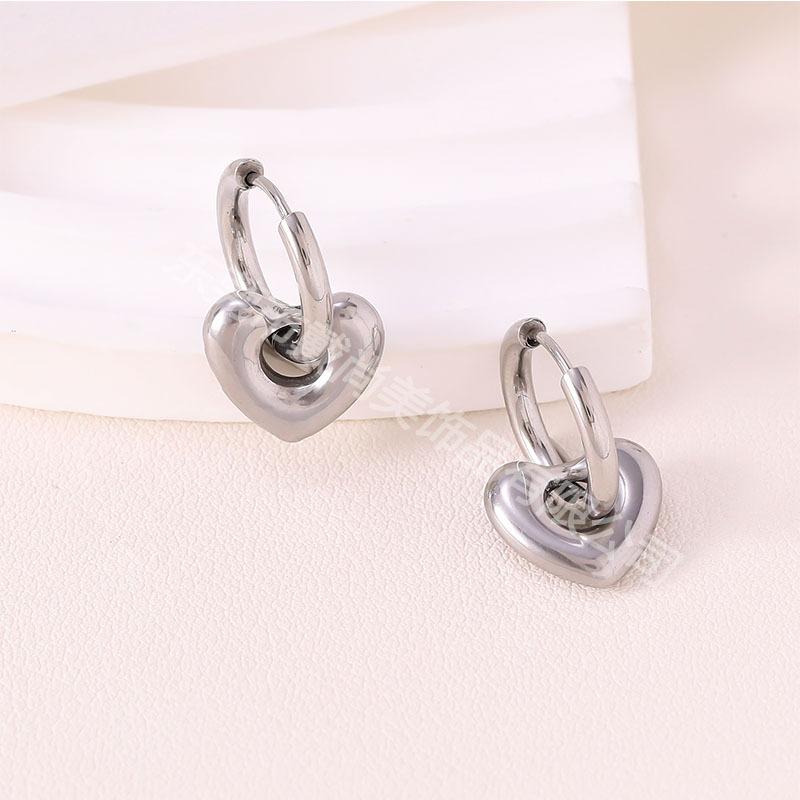 European and American stainless steel earrings, high-end fashion and versatile earrings, niche INS trend simple earrings