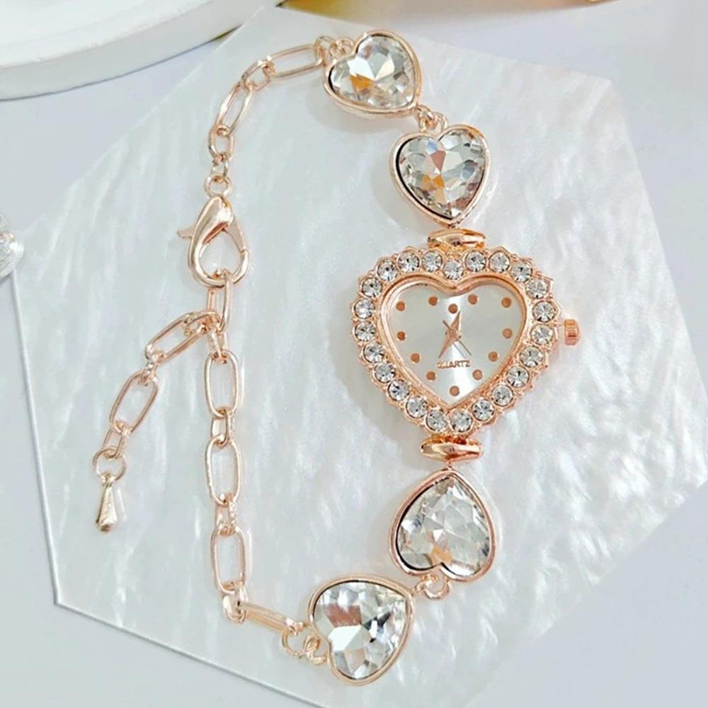 New Women's Heart Quartz Bracelet Watch - Light Luxury Fashion Accessory