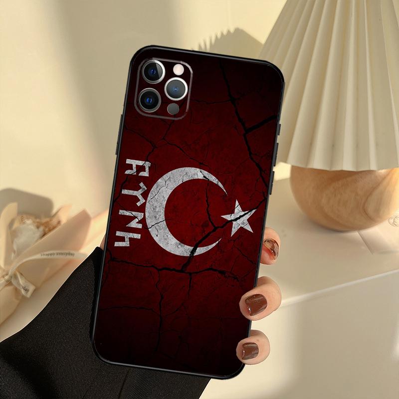 

Turkey Turkish Flag Phone Case For iPhone 16 14 13 12 11 15 17 Pro Max 13 mini 15 16 Plus 16e 17 Air Cover Funda iPhone 13