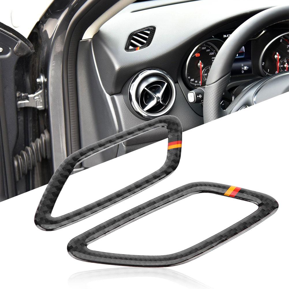 2Pcs Carbon Dashboard Outlet Cover for A Class CLA GLA W169 W117