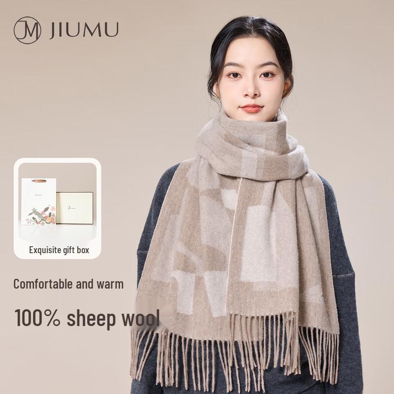 

JIUMU Women s Pure Wool Scarf & Shawl