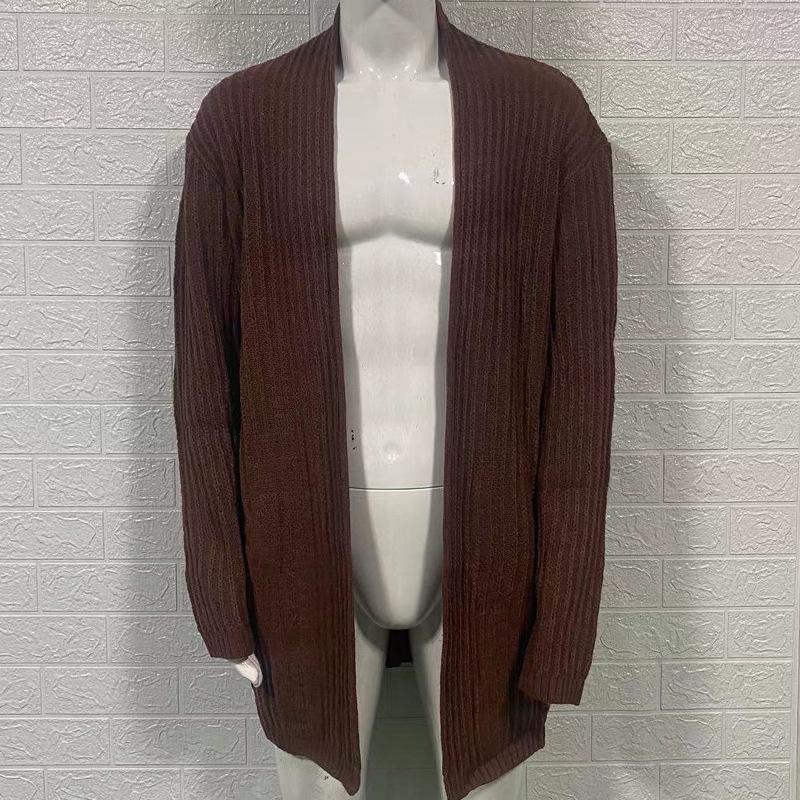 Men's Plus Size Long Sleeve Knit Cardigan Sweater 2025