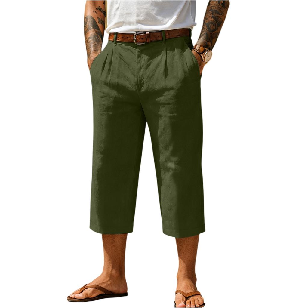 Herren Sport- und Freizeithose mit verkürztem geradem Bein