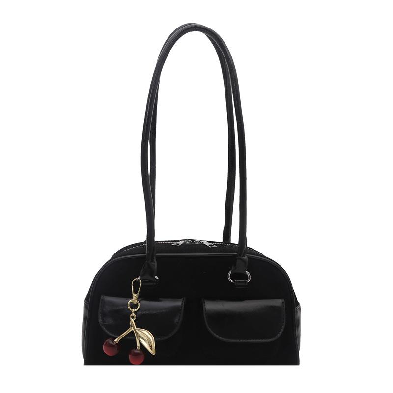 Однолямочная сумка - Простая, Вместительная, Сумка под мышку, Повседневный и элегантный стиль With pendant чёрный