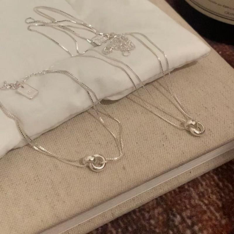 Sterling Double Layer Circular Charm Bracelet Women Minimalist Elegant Daily Wear Jewelry