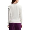 Fila Heritage Serie Rundhals Pullover Mode Lässig Langarm Strickpullover Damenpullover Hellbeige F11W518407F-IV