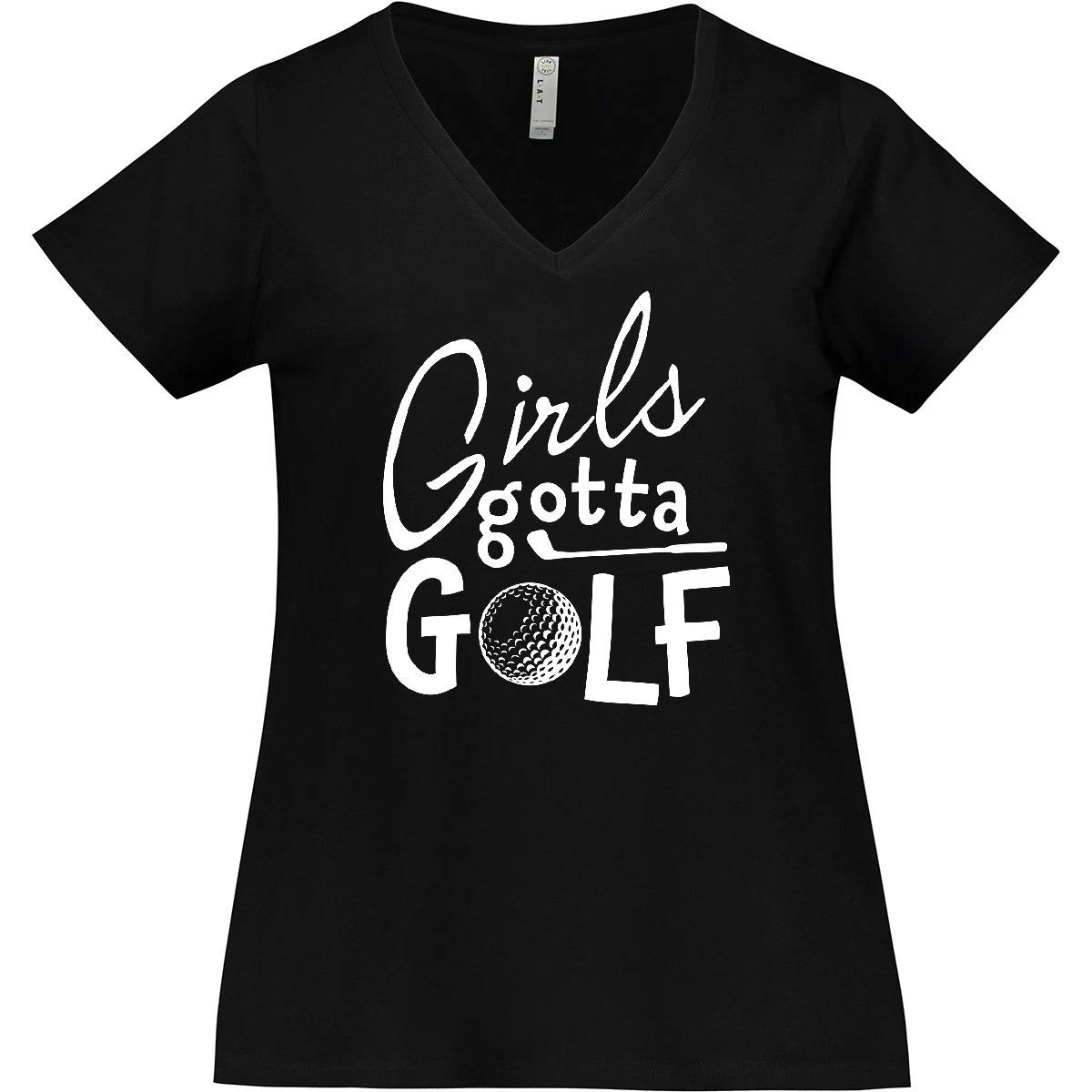Inktastic Girls Gotta Golf  Plus Size V-Neck Sports Kids Golfing Ball Fun 120