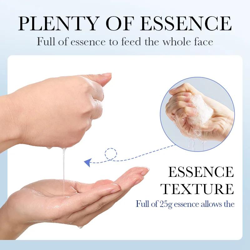 1/3/5Pcs Hyaluronic Acid Ampoule Face Mask Deep Hydrating Moisturizing Sheet Mask for Dry Skin Plumping Glow