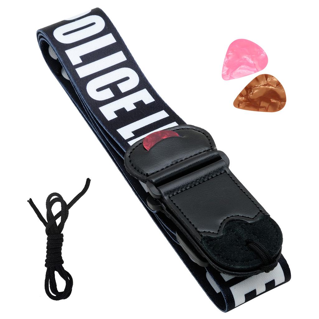 Electric Guitar Strap Premium Guitar Belts with Pick Suitable for Acoustic Guitar Ukulele Banjo Mandolin Bass Guitar Accessories