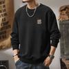 Baumwoll-Sweatshirt Herren Herbst Winter Trendiger Rundhalsausschnitt Trendmarke Bedruckt Langärmlig Lockeres Unterteil Lässige Oberteile Vielseitig