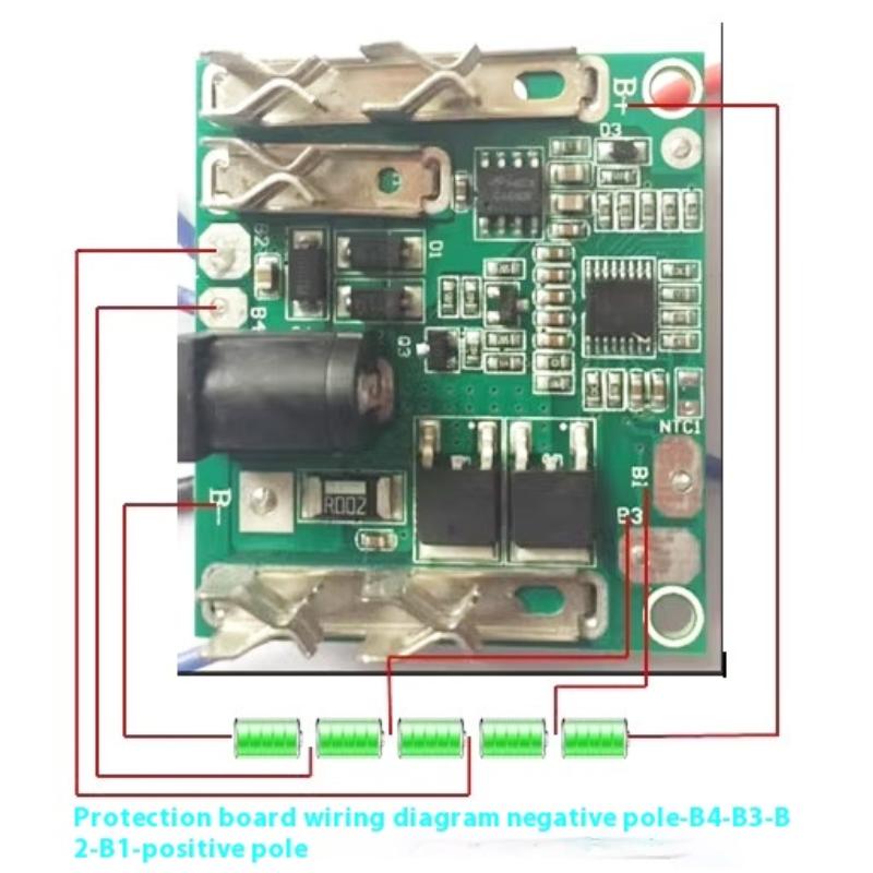 5S 18V Li-Akku Schutzplatine BMS-Modul 21V Elektrowerkzeug Schutzplatine