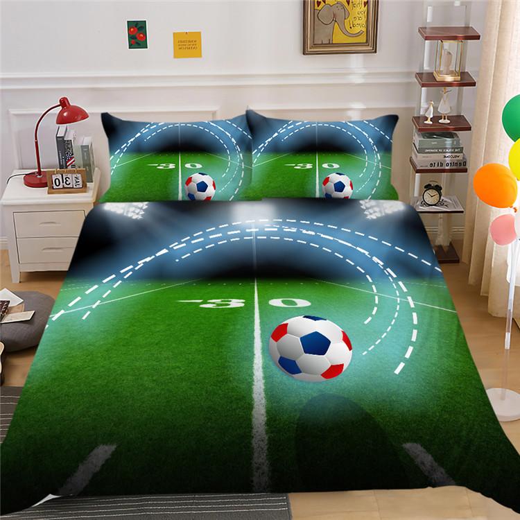 Fußball-Serie Polyester-Bettwäsche Zwei- oder Dreiteilig 3D-Digitaldruck