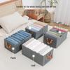 Foldable Ion Steel Frame Fabric Organizer: Large Capacity Storage Box for Clothes and Books.