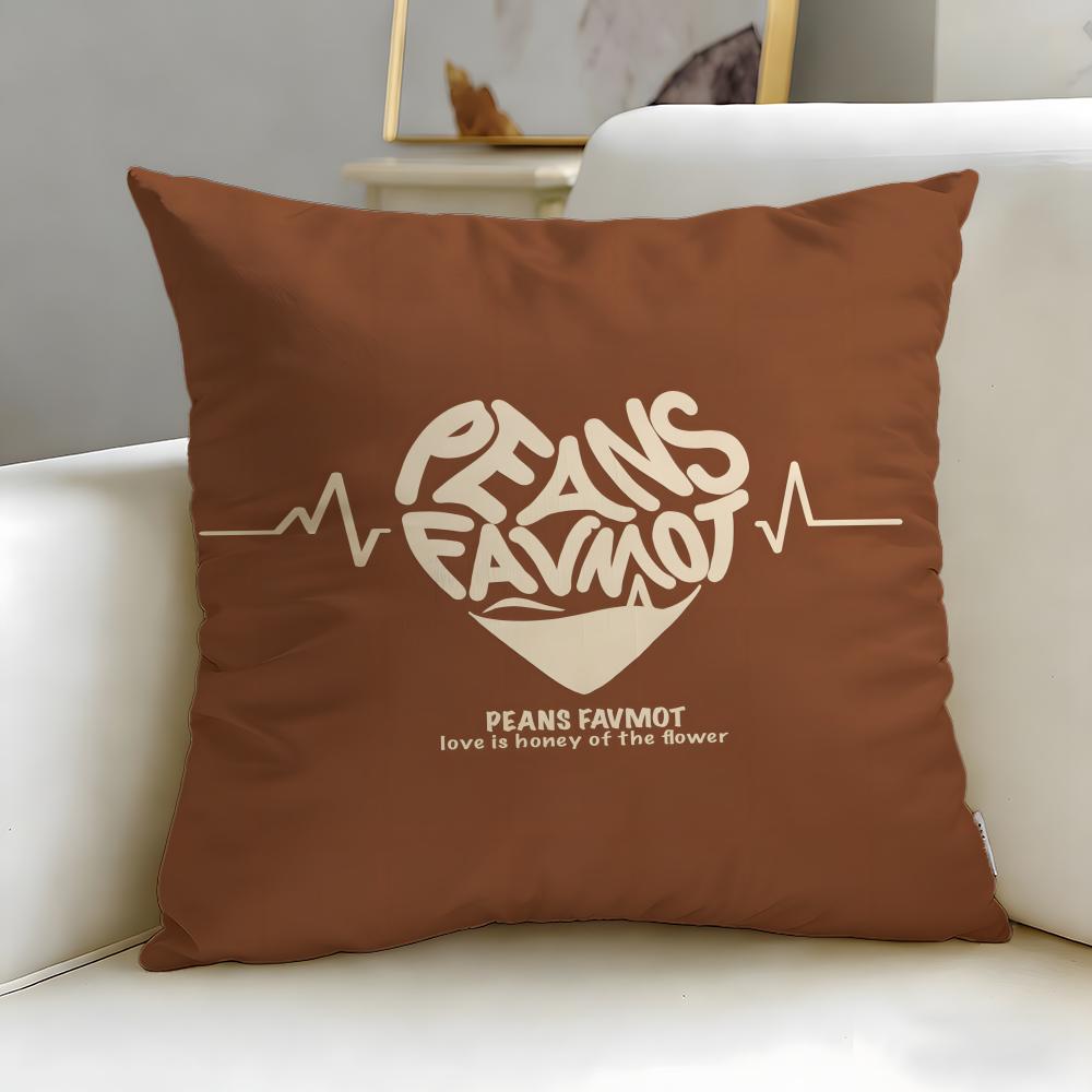 classic theme love letters Cushion Cover Soft & Easy-Wash Pillow Case – Versatile for Couch, Bed, Travel and Office