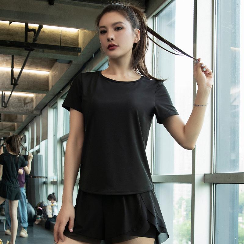 Women s Summer 2026 Mesh Quick-Dry Yoga Top - Loose Fit Running & Fitness T-Shirt Small