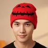 Pumpkin Orange Halloween Knitted Cap Knitted Fabric Hip Hop Skullcap  Daily Commute