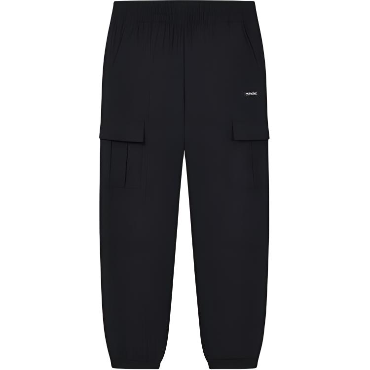 FILA Comfortable Casual Fashion Cuffed Versatile Multi-Pocket Cargo Pants Men pants Black F71M429802F-BK XL