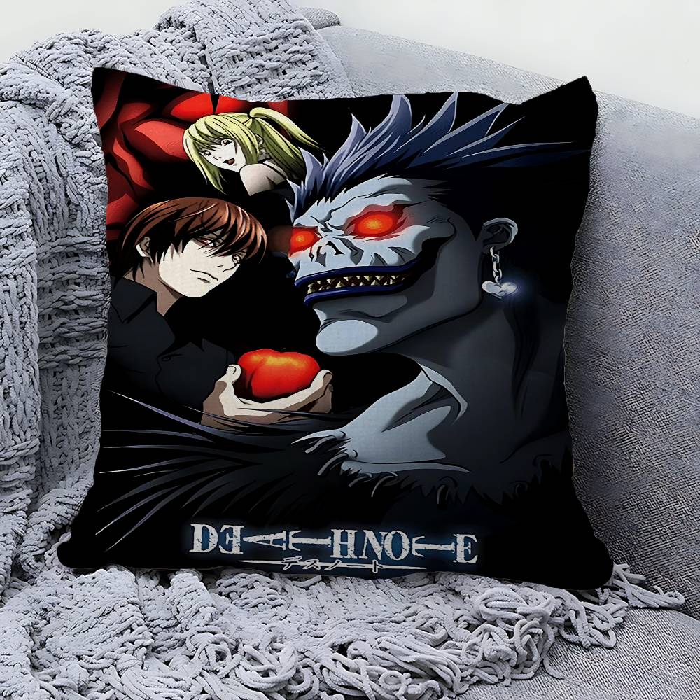 Anime Death Note DN L Classic Vintage Pillow Cushion Cover Pillowcase Living Room Sofa Home Decor Customized