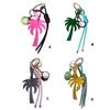 Colorful Coconut Tree Keyring Travel Accessory Alloy And Leather Rope Keychain With Summer Island Accent