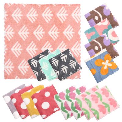 16Pcs Thickened Cleaning Cloth Absorbent Towel Kitchen Polyester Scouring Washing Dish Rags Household Cleaning Cleaning