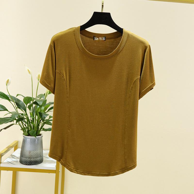 Women's Short Sleeve Modal T-Shirt - Fashionable, Versatile, Slimming Summer Blouse