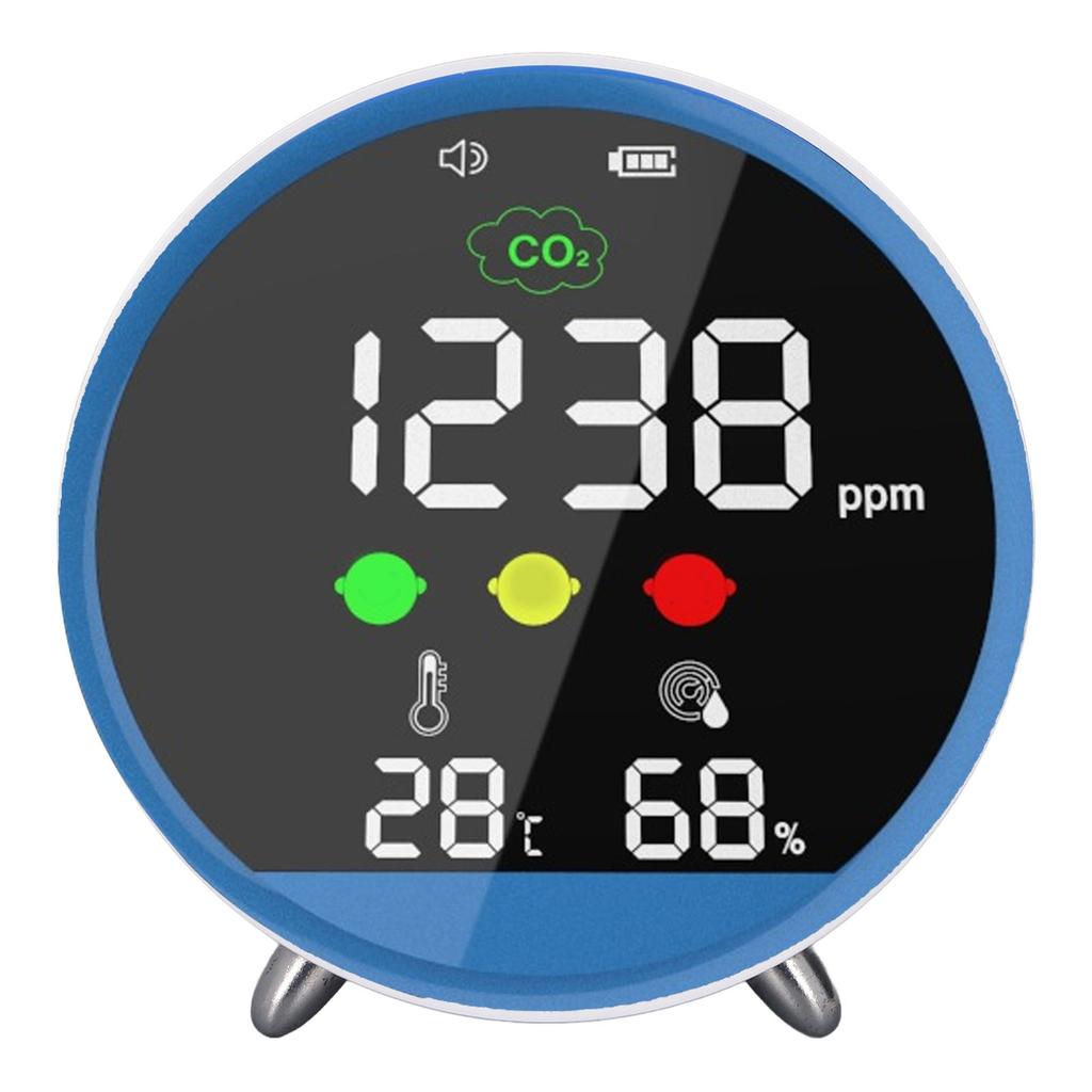 Desktop CO2 Detector 400‑5000ppm High Accuracy Indoor CO2 Tester with Temperature and Humidity Displ