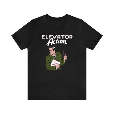 Elevator Action NES Logo Pixel Art Retro Stil Unisex Kurzarm T-Shirt 100% Baumwolle T-Shirt Herren T-Shirts Oberteil
