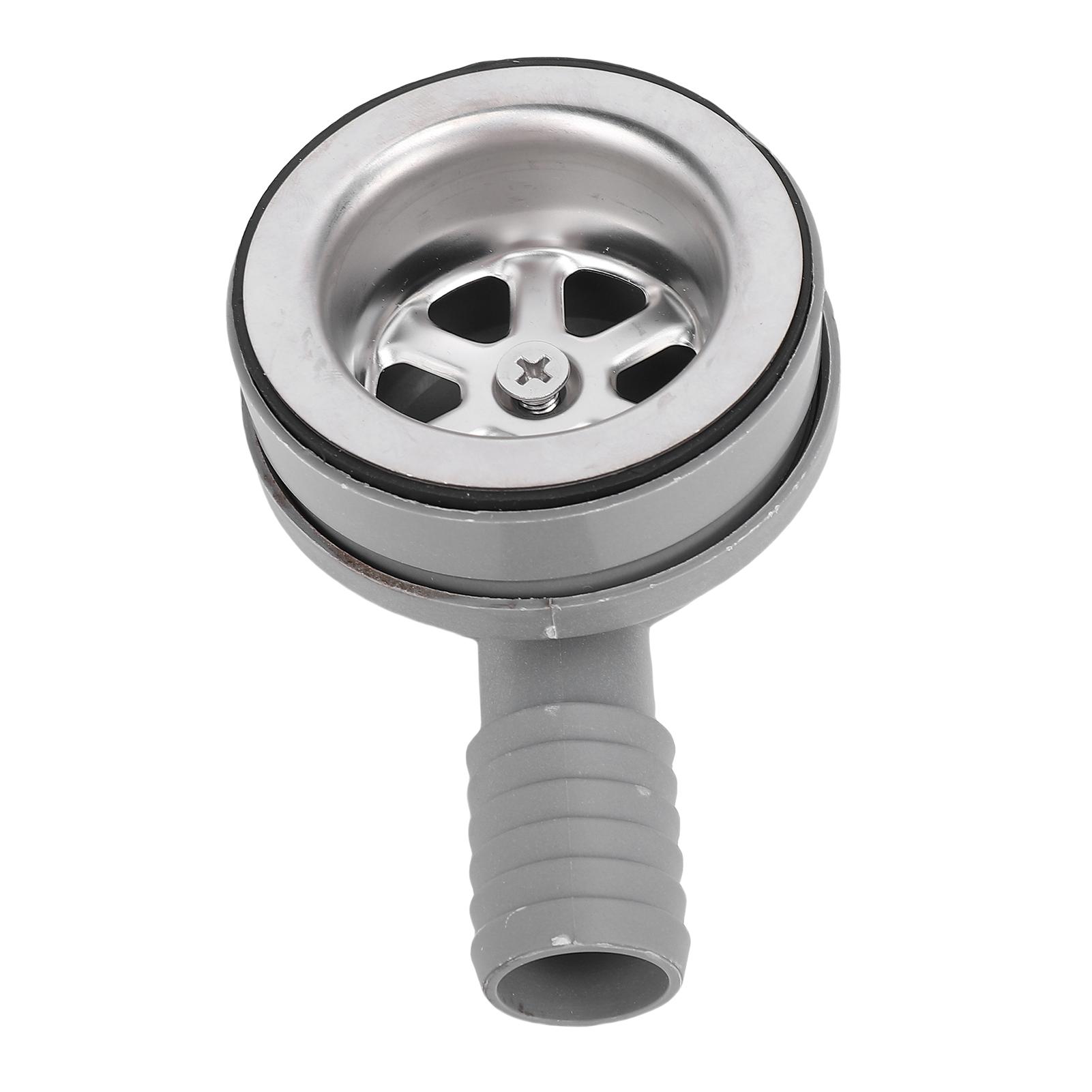 

2.76in Marine Sink Drain Double Layer Filter 2.05 2 .56in Installation Aperture RV Right Angle Kitchen Sink Drain