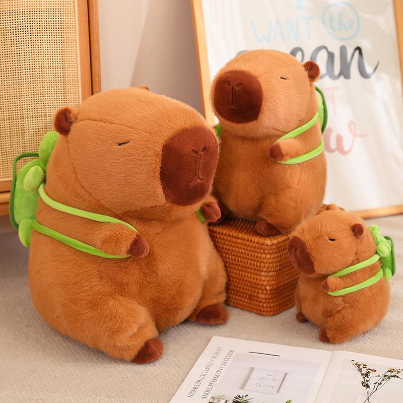 Capybara-Kun Plush with Turtle Shell Sitting Posture