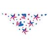 Pet Bandana with Distressed Flag Print Triangular Scarf for Dogs Adjustable Neck Accessory for Independence Day Outdoor Events
