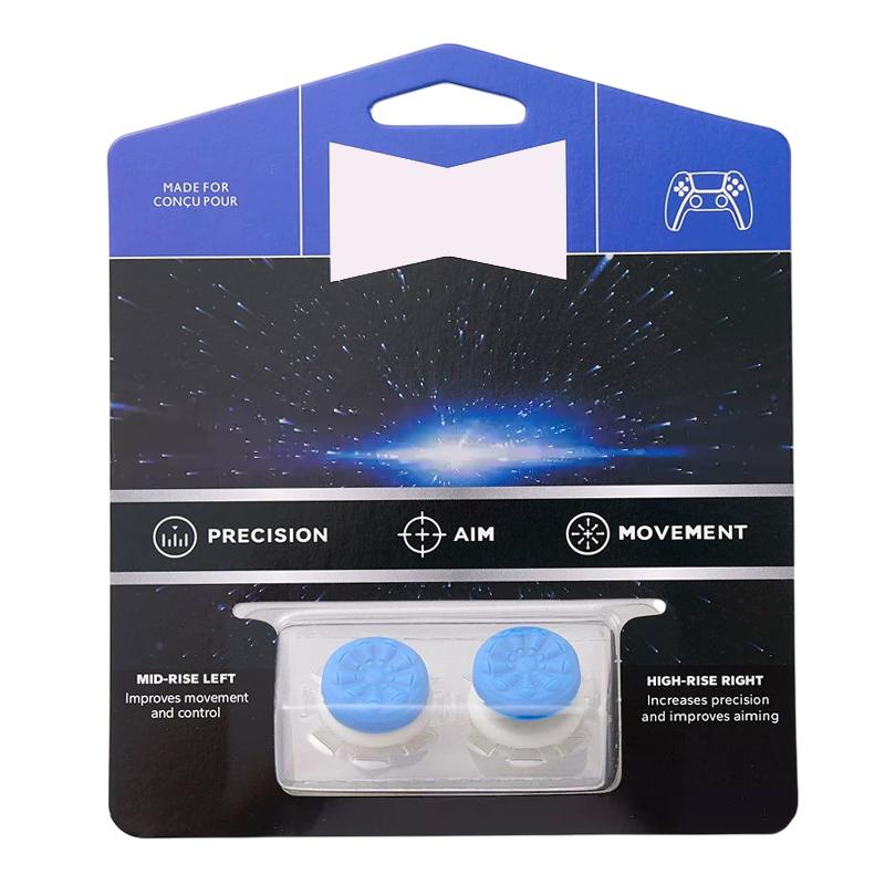 2ks Predlžovacie krytky na rukoväte Herný ovládač Gamepad Kryty na úchyty na palcové páčky Pre PS4 PS5 Diely ovládača hernej konzoly Blue White