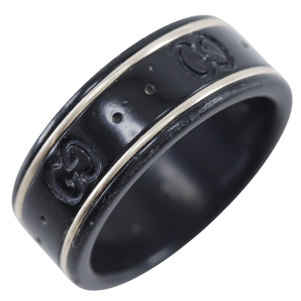 

GUCCI icon Ring black ceramic #5.6(US Size) 2g Women Used