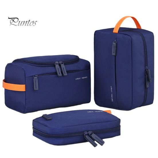 Compact Travel Toiletry Case Waterproof Bag for Men Women Wide-open Puffy Cosmetic Lightweight Makeup Organizer with Handle Shampoo Conditioner