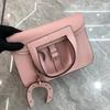 2026 Mini-Satteltasche 21,28 cm Echtes Leder Damen Umhängetasche mit goldfarbenem Verschluss