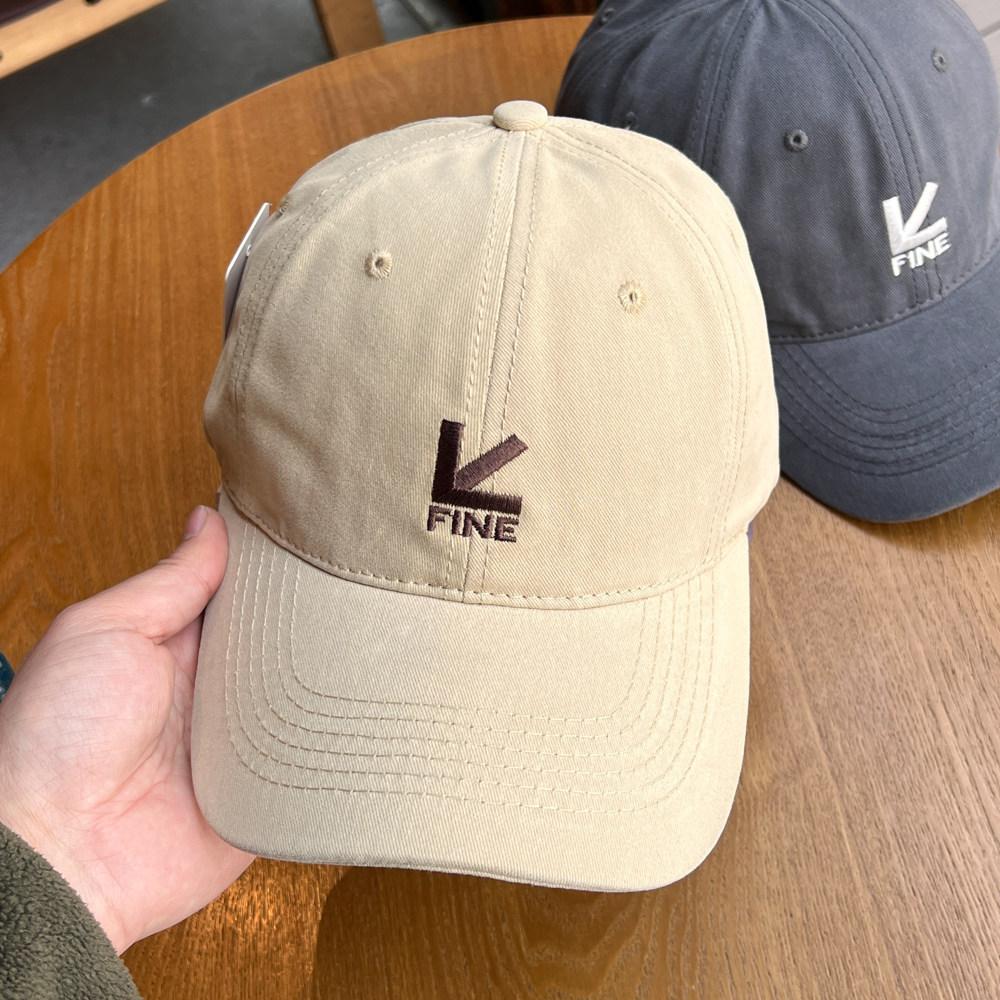Letter embroidery street soft top baseball cap women's spring and summer fashion couple versatile face small curved brim hat men