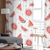Summer Watermelon Watercolor Texture Sheer Curtains For Living Room Kitchen Window Curtains Bedroom Tulle Voile Curtains