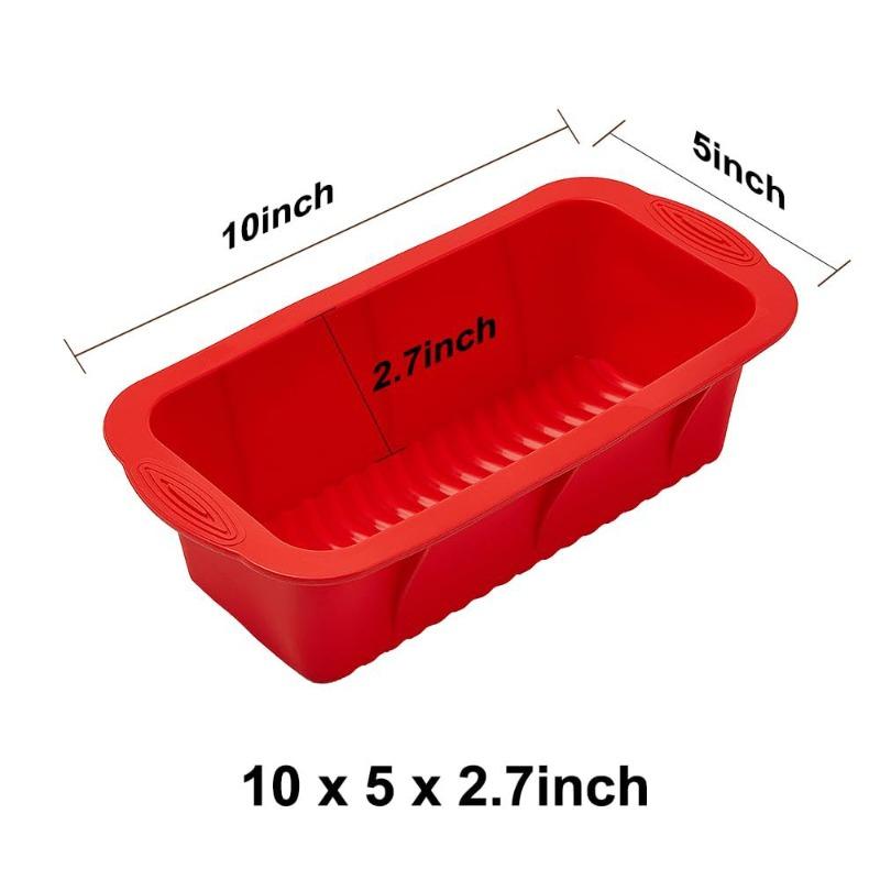 1PC 10 Inch Rectangular Non-stick Silicone Toast Baking Pan Baking Cake Mold Silicone Tray Food Production Kitchen Tools