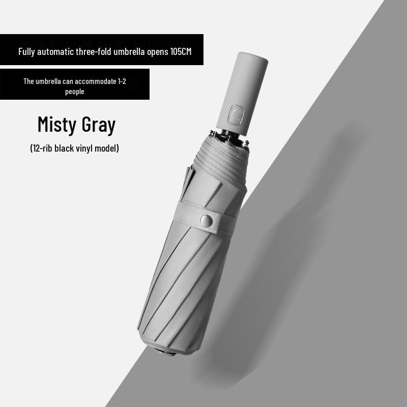 Stabiler winddichter automatischer Faltregenschirm für Männer und Frauen – Großer Sonnenschutz für jedes Wetter, anpassbar für Werbung