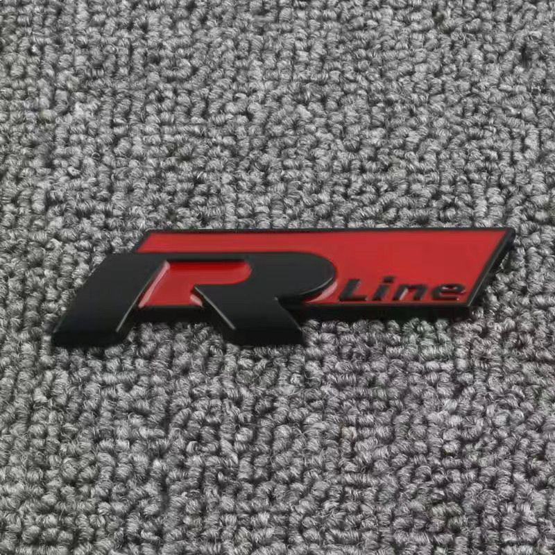Compatible "R-Line" Logo Sticker for VW Golf, CC, Scirocco, Magotan, Sagitar, and Polo - Rear Grille Emblem.
