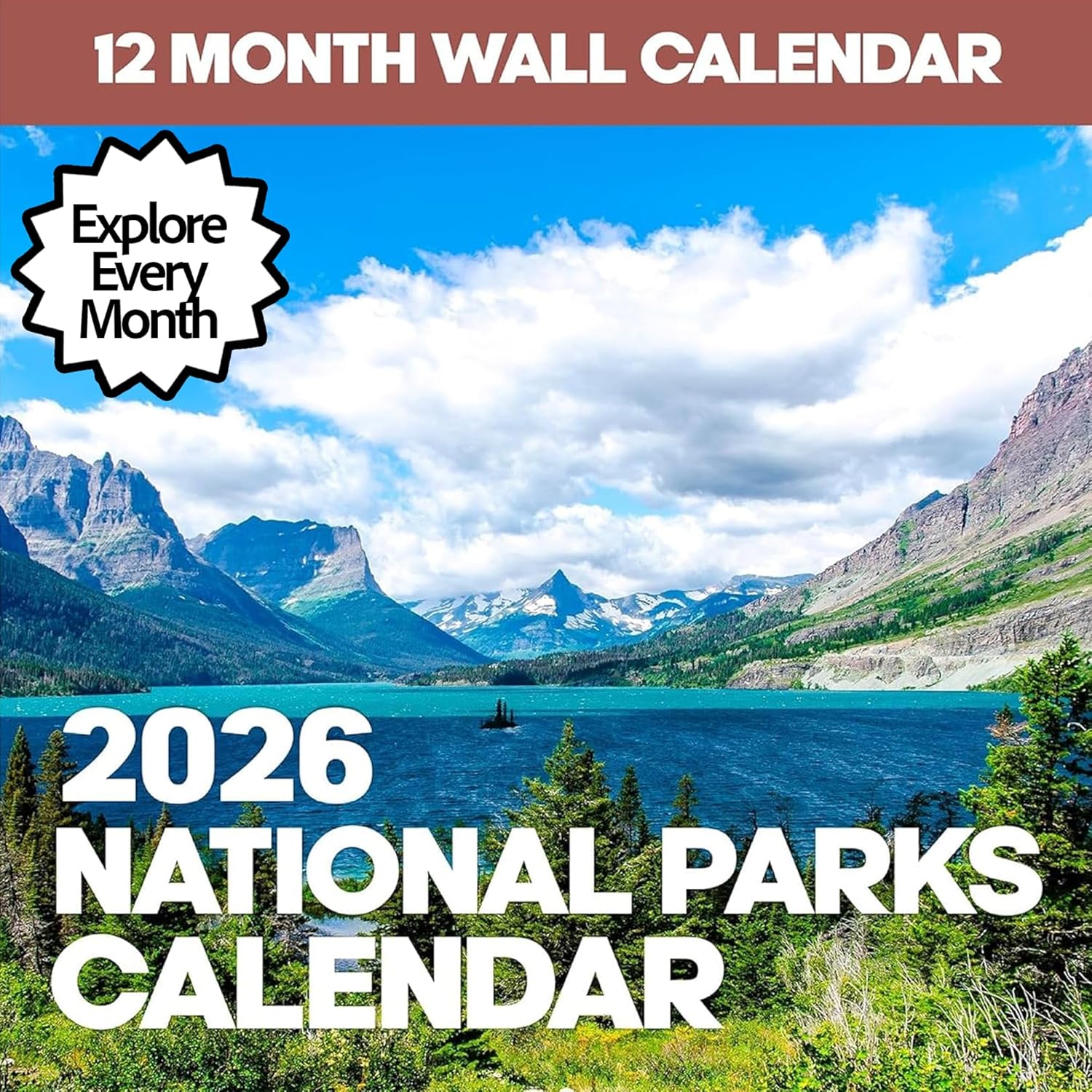 2026 National Parks Wall Calendar | Beautiful Outdoor Nature Landscapes Calendar of US State Parks Scenery for 2026, Great Calendar Stocking Stuffer 2026 Calendar