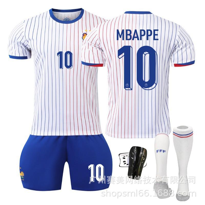 Europacup Uit Nr. 10 Mbappe 8 Meni 7 Grizmangiru Voetbalshirt Set