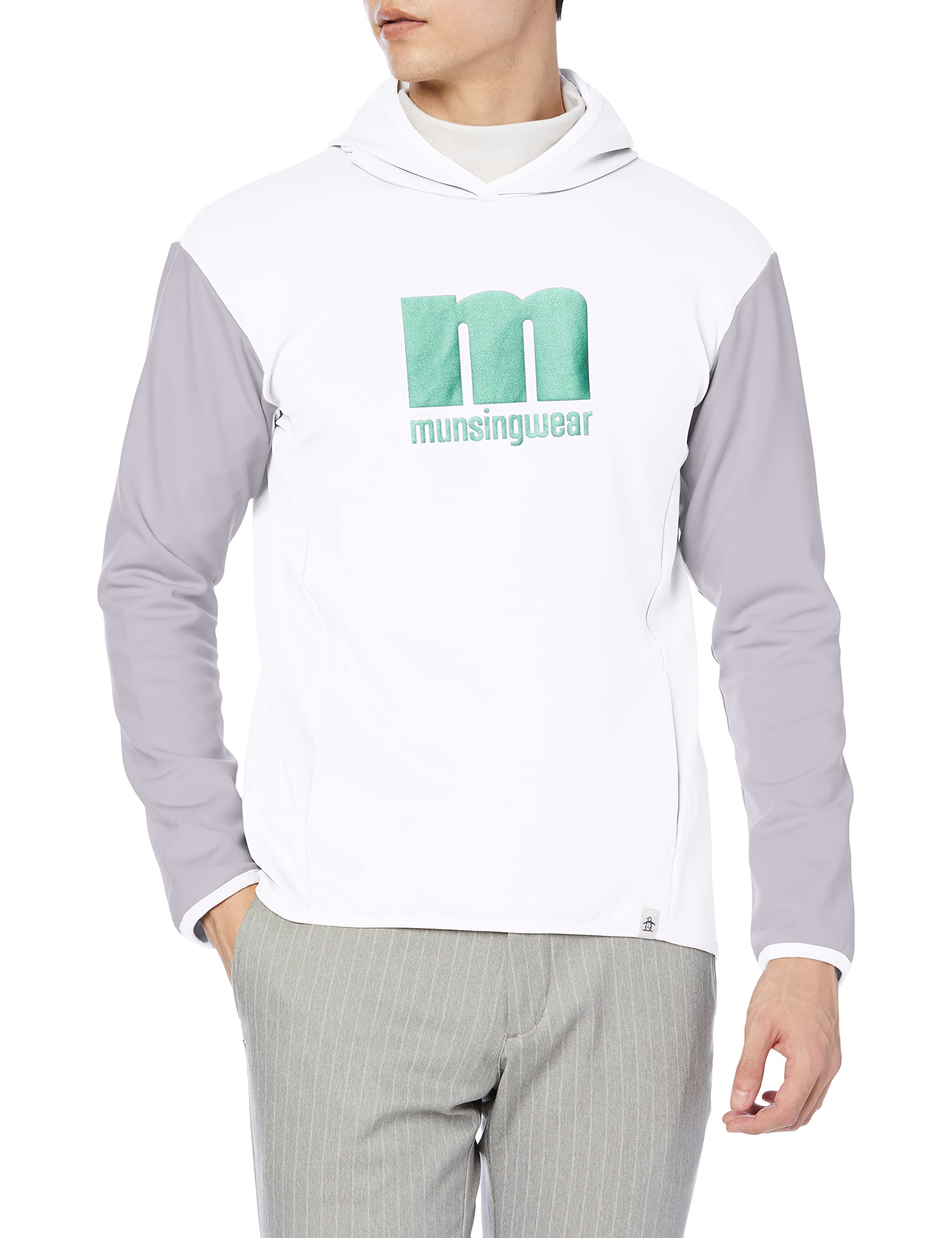 

2022 Model Golf Blouson Stretch Cardboard Knit FUSION MOVE WHGY Equivalent to Japanese Size L [Munsingwear] Spring/Summer Women s (White Gray)