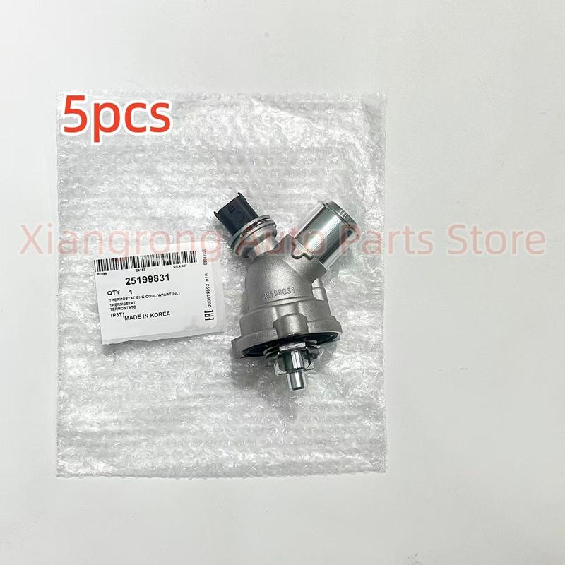 5X Original Engine Coolant Thermostat Assembly OEM# 25199831 96988257 25192923 For Chevrolet Spark M300 1.2L 2013-2015
