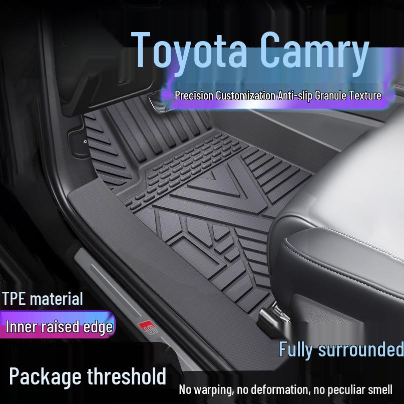 Toyota Camry 6th-9th Gen TPE Full Surround Car Floor Mats and Door Sill Protector Single Layer Upgrade TPE Mats