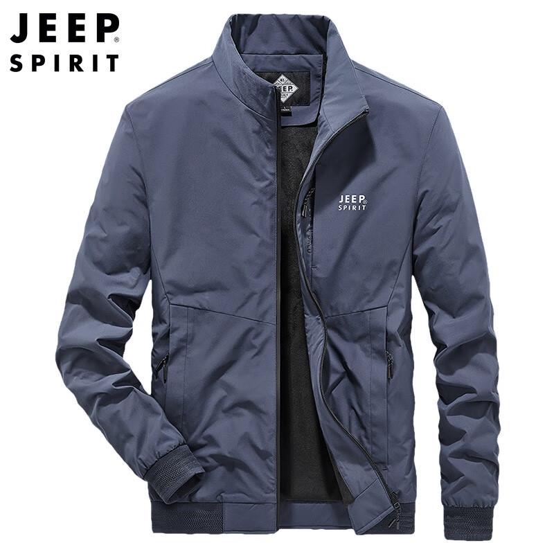 JEEP SPIRIT Men's Casual Stand Collar Jacket