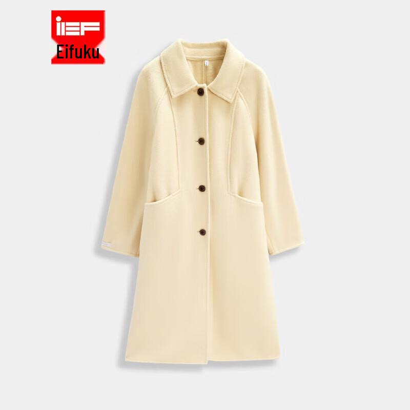 

Пальто средней длины из смесовой шерсти IEF 2025 для более пышных фигур XL