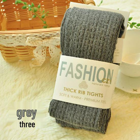 Collant in Maglia 100% Cotone Ispessito Autunno & Inverno con Righe Verticali - Stile Giapponese & Coreano